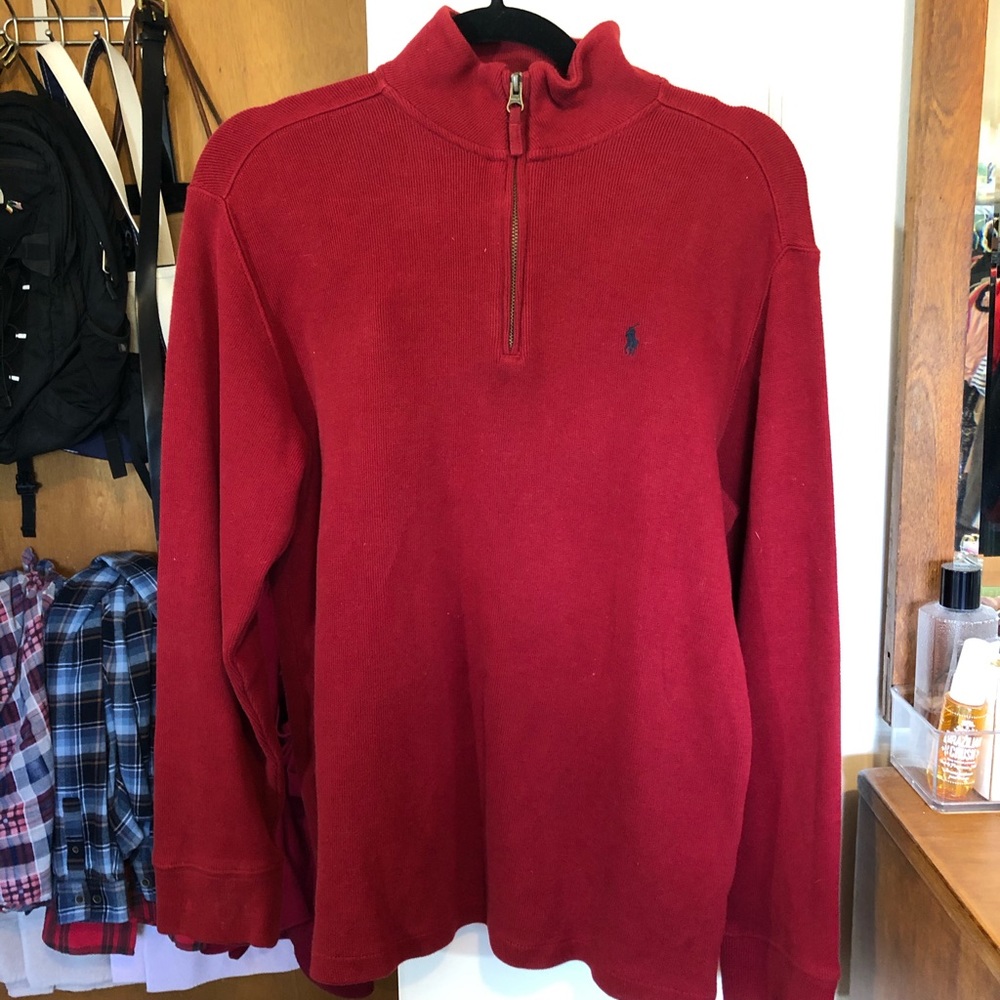 Polo Red Boys Cotton Knit Quarter Zip